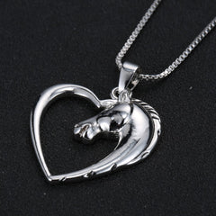 Horse Head Necklace in Silver
