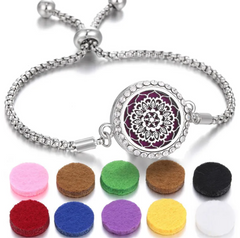 New Kaleidoscope Aromatherapy Bracelet Perfume Essential Oil Diffuser Locket Bracelet Charms Women Aroma Diffuser Jewelry