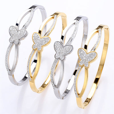 3D Butterfly Bracelet in Stainless Steel for Women