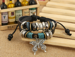 Leather Beaded Bracelet Collection