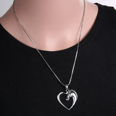 Horse Head Necklace in Silver